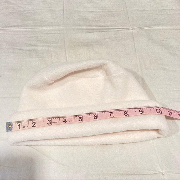 White Fleece Winter Hat - Picture 5 of 6